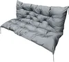 A gray tufted cushion for a bench or swing, shown against a white background. Anteprima dell’immagine prodotto