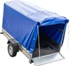 A blue tarp-covered trailer is shown against a white background. Podgląd zdjęcia produktu