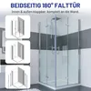 IMPTS Duschkabine Eckeinstieg 80x80 cm 180º Doppel Falttür Produktbild-Vorschau 3
