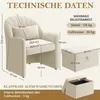 Yaheetech Sessel mit Hocker & Stauraum, bequemer Produktbild-Vorschau 4