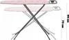 An ironing board shown in two positions, with dimensions indicated. Produktbild-Vorschau