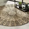 Jutový koberec, kulatý, Ø 120 cm, geometrický vzor Náhled obrázku produktu 7