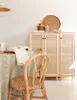 Vollholzregal mit handgefertigtem Rattan "SENSE" Großes Produktbild-Vorschau 8