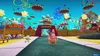 Patrick Star is walking through an amusement park called 'Glove World' with rides and attractions in the background. Produktbild-Vorschau