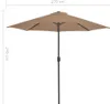 vidaXL Parasol de balcon avec mât en aluminium Taupe Voir les images du produit 14