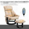 HOMCOM Relaxsessel mit Liegefunktion Massagesessel inkl. Produktbild-Vorschau 4
