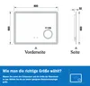 AICA LED Wandspiegel mit Steckdose 80x60cm Bluetooth Produktbild-Vorschau 7
