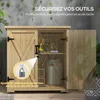 Outsunny Armoire de rangement en bois pour le jardin, Voir les images du produit 6