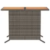 3-tlg. Bistro-Set mit Kissen Grau Poly Rattan Produktbild-Vorschau 10