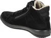 A black shoe with a zipper and fur lining. Anteprima dell’immagine prodotto