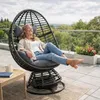 Polyrattan Loungesessel Schwingsessel Rattan Sessel Produktbild-Vorschau 1