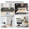 Collage showing a treadmill in different home settings and folded for storage. Anteprima dell’immagine prodotto