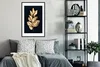 MuchoWow® MuchoWow® Gerahmtes Poster Blätter - Gold - Luxus Produktbild-Vorschau 2