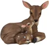 Reh mit Rehkitz liegend Figur 14cm x 18cm Dekorationsfigur Produktbild-Vorschau 2