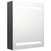 vidaXL LED kúpeľňová zrkadlová skrinka sivá 50x14x60 cm Náhľad obrázku produktu 1