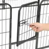 vidaXL Hunde-Laufgitter 12 Paneele Stahl 80x60 cm Schwarz Produktbild-Vorschau 6