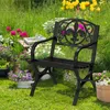 Relaxdays Gartenstuhl Vintage, Gartensessel m. Armlehnen, Produktbild-Vorschau 2