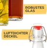 Praknu 6er Set Glasflaschen 500ml Bügelverschluss Eckig - Produktbild-Vorschau 5