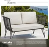 Canapé de jardin SUNDO en résine tressée - gris anthracite Voir les images du produit 4