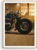 Gerahmtes Poster - Rahmen in heller Eiche - Motorrad Motor Produktbild-Vorschau 1