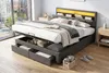 Boxspringbed 180x200 cm met LED-verlichting, hydraulische Productafbeelding-voorbeeld 18