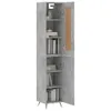 A tall, narrow cabinet with an open door, displaying shelves with books and decorative items. Anteprima dell’immagine prodotto