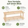 Schuhregal Holz zwei Ebenen Produktbild-Vorschau 7