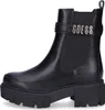 A black Guess boot is shown from the side against a white background. Voir les images du produit