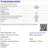A product data sheet with energy efficiency information and supplier details. Produktbild-Vorschau