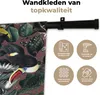 MuchoWow® Wandteppich Wandbehang Blumen - Tukan - Blätter Produktbild-Vorschau 3