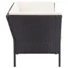 8-tlg. Garten-Lounge-Set mit Auflagen Poly Rattan Schwarz Produktbild-Vorschau 5