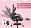 Puluomis Gaming Stuhl mit Fußstütze, Bürostuhl Chefsessel Produktbild-Vorschau 4