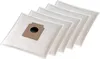 A stack of five white vacuum cleaner bags with a brown cardboard attachment and a black circular opening on the front bag. Náhled obrázku produktu