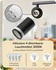 EDISHINE Plafondlamp met 4 lampen, zwart, LED, draaibaar, Productafbeelding-voorbeeld 3