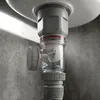 Sifone lavabo flessibile estensibile salvaspazio grigio Anteprima dell’immagine prodotto 7