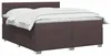 vidaXL Lit boxspring avec matelas brun foncé 200 x 200 cm Voir les images du produit 3