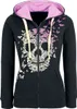 Full Volume by EMP Damen schwarz-pinke Kapuzenjacke mit Produktbild-Vorschau 1