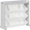 BELIANI Regál s 9 úložnými boxy šedý bílý MDF plastové boxy Náhled obrázku produktu 1