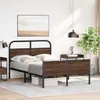 vidaXL Cadre de lit sans matelas 140x200 cm brun imitation Voir les images du produit 4