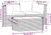 vidaXL 3-tlg. Garten-Lounge-Set mit Kissen Grau Poly Rattan Produktbild-Vorschau 12