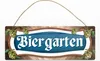Biergarten Metallschild in blau-weiß Produktbild-Vorschau 2