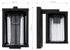 Ledvion Wandleuchte IP44 E27 schwarz sensor Quadrat Produktbild-Vorschau 5