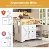 Kuchyňský vozík s LED osvětlením a sklopným stolem, mobilní Náhled obrázku produktu 4