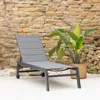Bain de soleil BARBADOS en textilène gris - aluminium gris Voir les images du produit 2