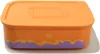 TUPPERWARE Quadro 500 ml orange lila mit Muster Dose Produktbild-Vorschau 1
