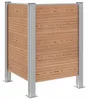 vidaXL Mülltonnenzaun Braun 85 x 85 x 115 cm Aluminium und Produktbild-Vorschau 1