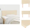 vidaXL Tête de lit Crème 80x5x78/88 cm Tissu - Tête & Pieds Voir les images du produit 1