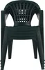 A stack of dark green plastic garden chairs. Náhled obrázku produktu