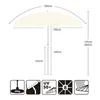 Diagram showing dimensions and features of a parasol. Produktbild-Vorschau