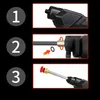 Three steps illustrating how to assemble a pressure washer wand. Podgląd zdjęcia produktu